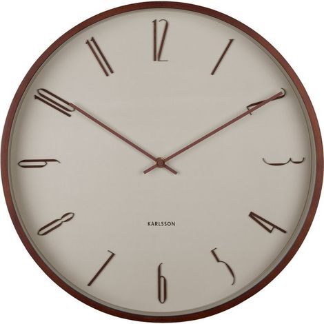 Horloge Murale en Bois Foncé - Style Scandinave et Cadran Minimaliste - PANGIVO (1/4)