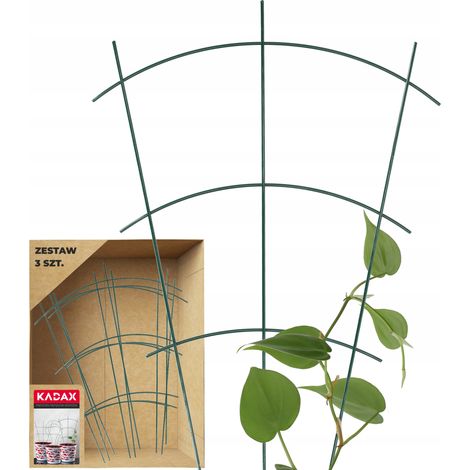 KADAX Blumengitter aus Stahl, 3er Set, Rankhilfe für Kletterpflanzen, 42 x 31 cm (1/5)