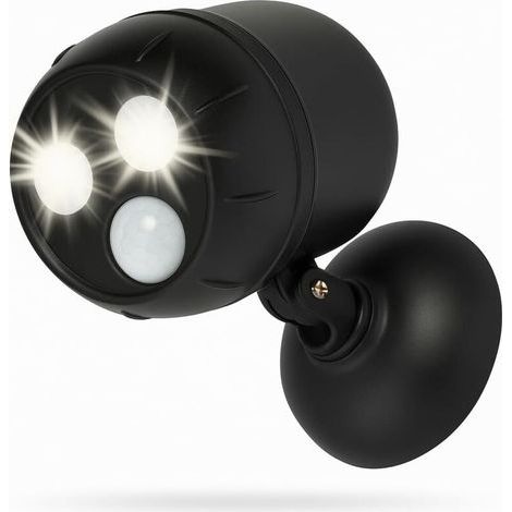 Lampe Detecteur de Mouvement exterieur, Eclairage LED a pile, Projecteur Sans Fil, Spot LED Exterieur, 1000 Lumen, Tête rotative à 360 °, éclairage Mural d'extérieur (1/5)