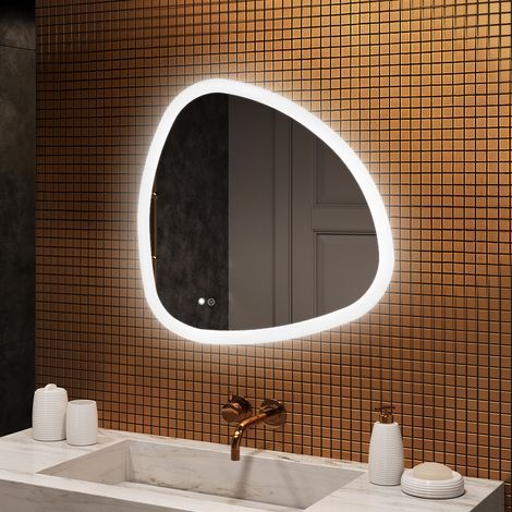 Artforma LED-Badezimmerspiegel, 84x84, Touchschalter , Beschlagfrei, LED Dual, Asymmetrischer Spiegel (1/5)