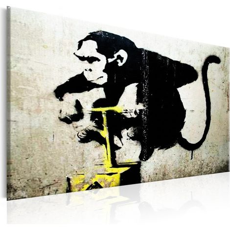 Tableau Imprimé "Monkey Detonator - Banksy" 80 x 120 cm (1/2)