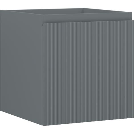 Mexen Rivel mobile bagno sospeso 45 cm, 1 cassetto, scanalato, grafite opaco - 91A20-04547-1-BF66 (1/5)