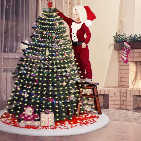 Guirlande lumineuse décorative pour sapin de Noël (8 modes), décorations festives pour terrasse, guirlandes en cascade, éclairage d'ambiance pour camping et fêtes, guirlandes lumineuses LED à effet fl (1/5)