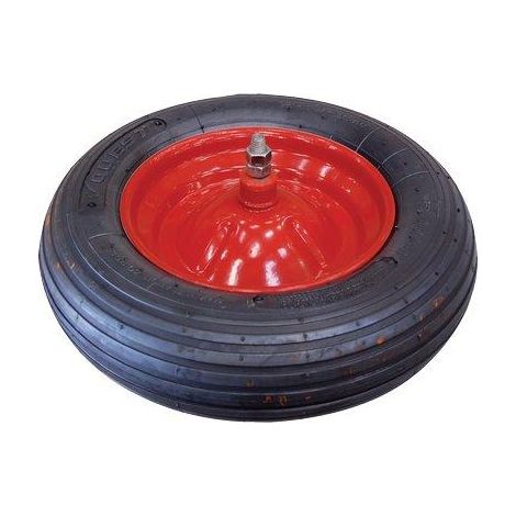 RUOTA PNEUMATICA X CARRIOLA HAND - 3.50X8 DISCO METALLO ASSE MM 12X160 + PFU- 1 kit