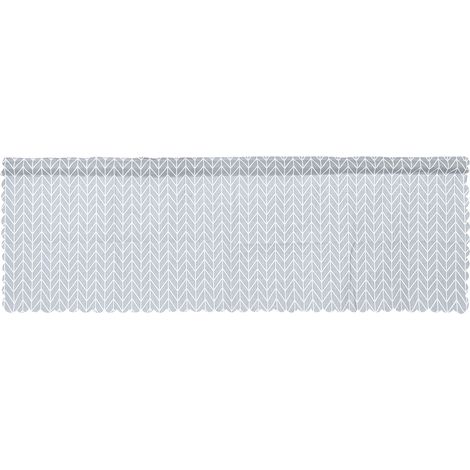 Rideau Demi-Fenêtre En Lin Et Coton Pour Armoire De Cuisine Gris 1 Pièce (1/5)