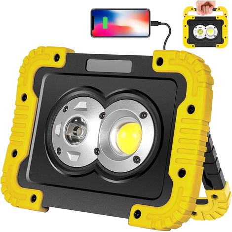 Lampe de travail LED rechargeable 30 W 3000 lm IP65 3 modes (1/5)