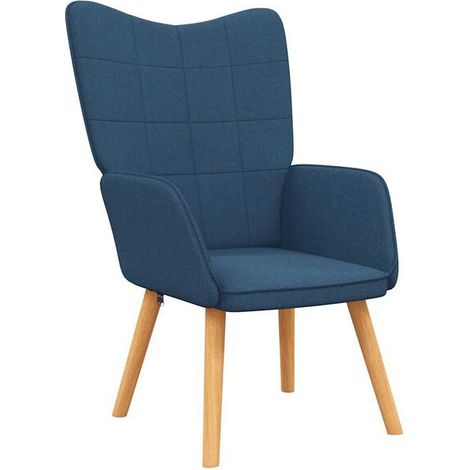 Fauteuil inclinable en tissu bleu (1/5)