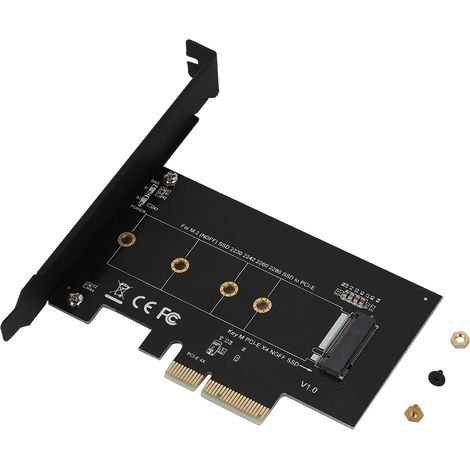 Carte d'extension M.2 vers PCIe 3.0 x4 pour disques SSD NVMe NGFF - Convertisseur M Key (1/5)