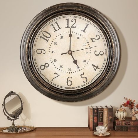 Vintage-Wanduhren fürs Schlafzimmer, geräuschlose Wanduhren ohne Ticken, gut lesbare große Wanduhren, präzise Quarz-Wanduhren für die Küche (1/5)