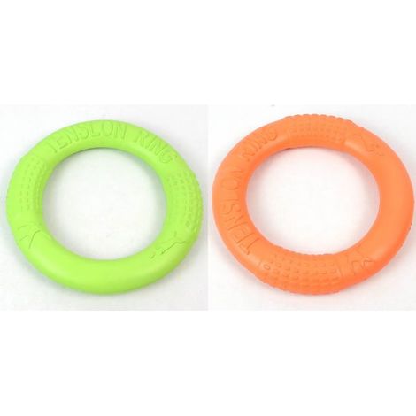 2 anneaux d'entraînement pour chiens pour les outils de remorquage flottants et les outils de jeu interactifs Frisbee pour la condition physique extérieure, Eva flottant PET anneaux d'entraînement int (1/5)
