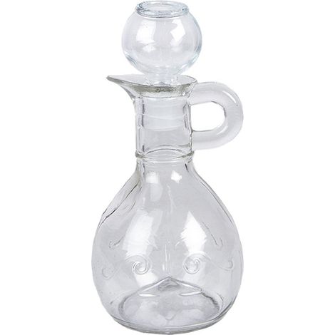 Bouteille Décorative en Verre Transparent avec Bouchon pour Salle de Bain 175 ml - PANGIVO