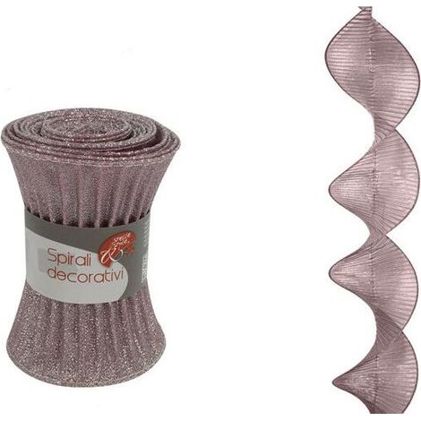 DECORAZIONE TESSUTO SPIRALE 12,5 CM ROSA