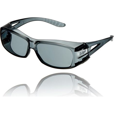 Dräger X-pect 2420 Lunettes de protection légères Pour le chantier, l'atelier, le vélo, le jogging, les services de secours, le laboratoire Teintées, anti-rayures et anti-buée