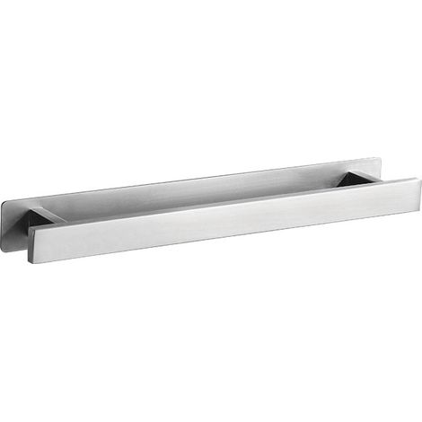Toallero sin necesidad de taladrar, toallero de pared autoadhesivo, 40 cm, soporte para paños de cocina, acero inoxidable cepillado para baño y cocina (1/5)