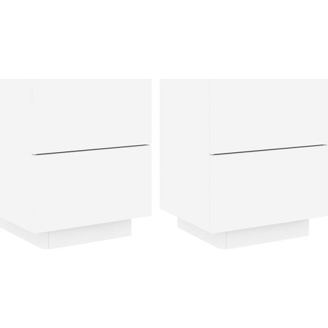 Set di 2 comodini 45 x 40 x 55 cm in multistrato bianco DEC032868