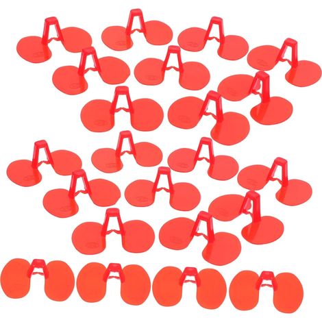 Lunettes de Volaille Rouges en Abs, Lot de 100 Pièces  Poules et Hens, Usage en Élevage et Cages, Aide à Réduire le Picage sans Gêner L’alimentation (1/5)