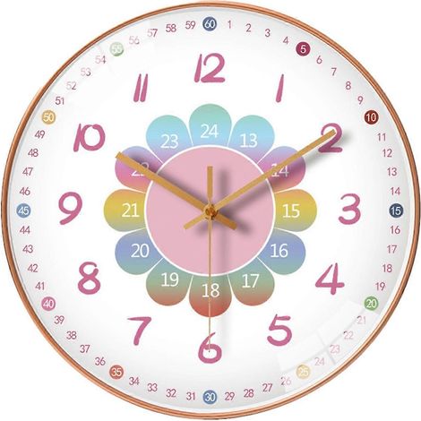 Horloge murale pour salon, horloge d'éveil à dessin animé - (1/5)