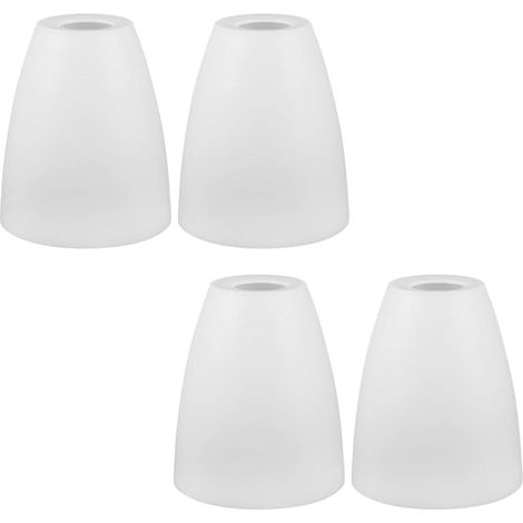 Blanche, 30mm Abat-jour Cylindrique en Plastique Blanc, 4 Pièces, Style Rustique, pour Lampe de Bureau (1/5)