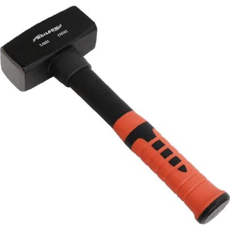Neilsen 4lb Club Lump Stoning Hammer Hardened Steel Head Fibreglass Grip 2.0Kg