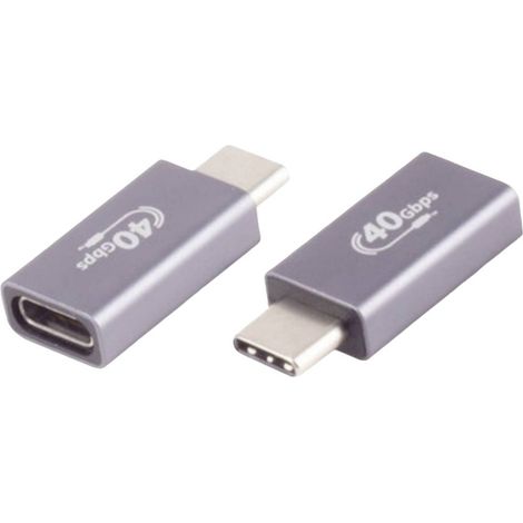 Adattatore USB-C ®, presa USB-C ®, 4.0, metallo, Pro 10080138 BKL Electronic Contenuto: 1 pz.