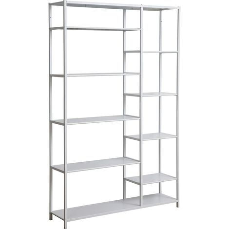 SVITA CALIR Metallregal Standregal Küche Wohnzimmer Büroregal Weiß