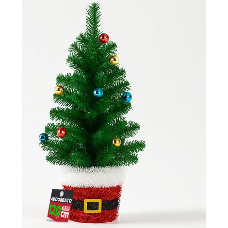 Albero di Natale in Filo 120 cm Palline Natalizie Alberello Natalizio Addobbato (1/5)