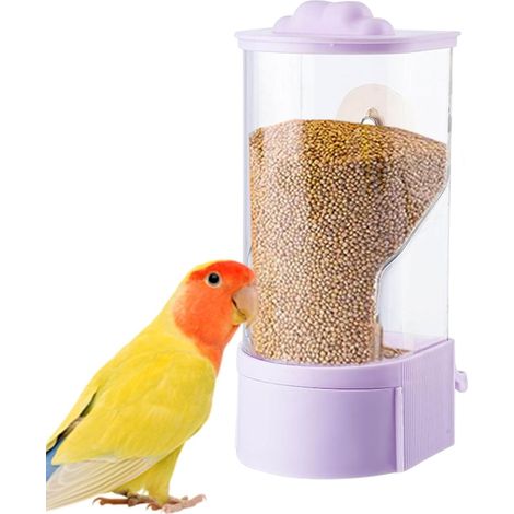 Mangeoire à oiseaux pour cage à oiseaux - Récipient alimentaire transparent (1/5)