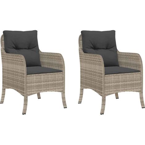 Maison Exclusive - Sillones de jardín con cojines 2 uds ratán sin (1/5)