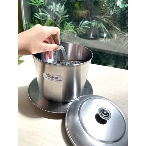 Tasses à café vietnamiennes en acier inoxydable, cafetière à filtre, tailles (S à XL) Extra large