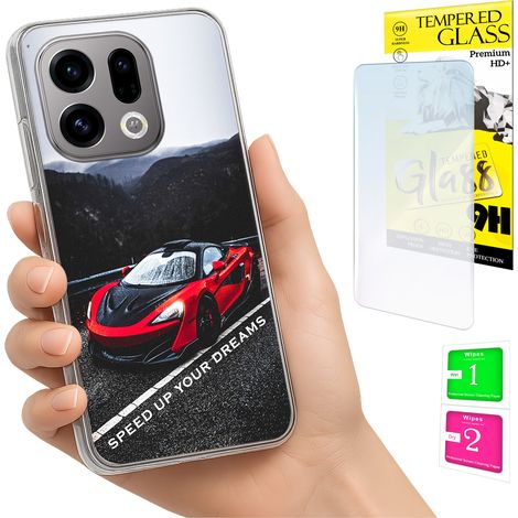 Funda para Oppo Find X9 con cubierta trasera y cristal 9H (1/5)