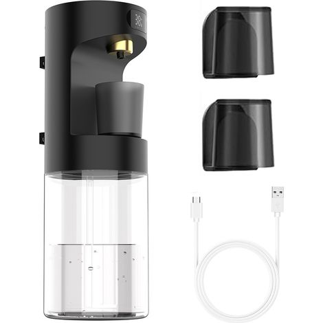 Distributeur de Bain de Bouche Automatique 600 ml – Sans Contact, Mural Électrique avec 2 Gobelets Magnétiques, Enfants et Adultes, Blanc (1/5)