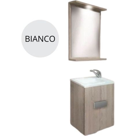 Armoire de toilette compacte suspendue blanche 42x24x65H cm - Charlie (1/2)