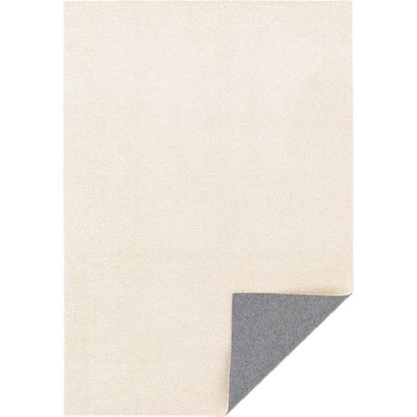 BOBOCHIC - Tapis poils ras lavable MIREILLE uni  120x170 Crème (1/5)