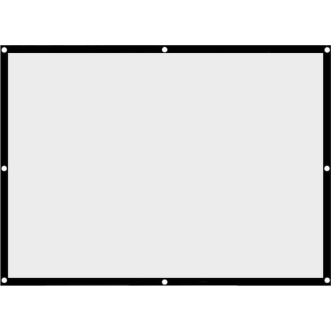 Écran de projection portable, 60 à 100 pouces, écran de projection pliable sans plis avec rideau blanc 4:3, pour les films de camping en plein air (100 pouces) (1/5)