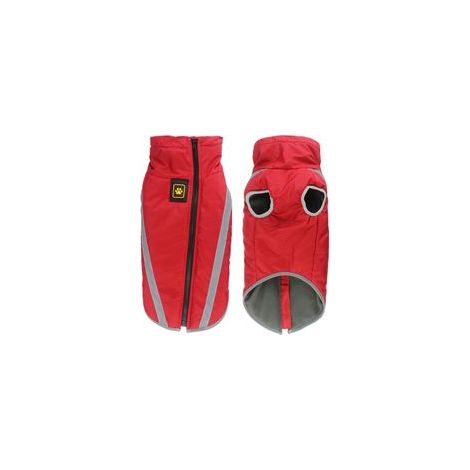 Manteau Imperméable pour Chien Veste Chaude d'hiver Vêtements de Chiot Coupe-Vent Gilet Réfléchissant pour Taille Petit Moyen Grand Chiens - Doublure en Polaire, avec Trou pour Harnais, Rouge(3XL)