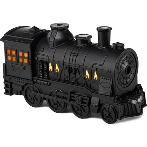 Humidificateur de train à brume fraîche, mini diffuseur d'huiles essentielles portable en forme de train avec 2 lumières, 2 modes de brumisation et arrêt automatique, idéal pour les chambres et les gr (1/5)