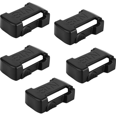 5er-Pack Batteriehalter-Aufbewahrungsregal mit Schlitzen für Milwaukee M18 18V, Schwarz (1/5)