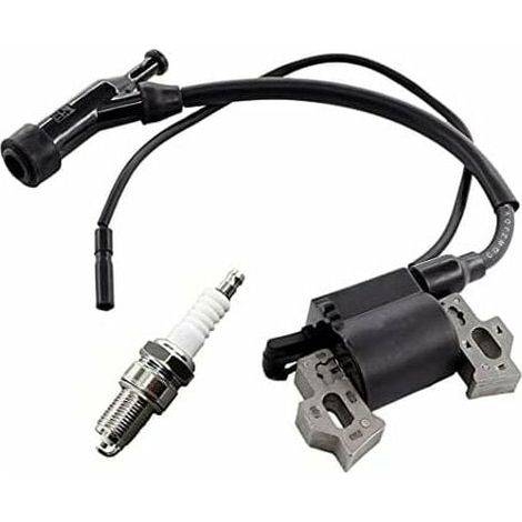 Ensemble comprenant une bobine d'allumage et une bougie d'allumage pour le groupe électrogène Berlan BSTE3000 2800 W / 6,5 CV et le Scheppach SG3000. (1/4)