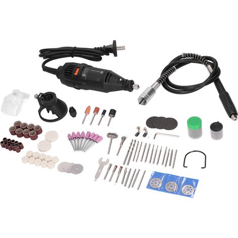Mini Meuleuse Électrique 130W à Vitesse Variable, Kit de Gravure et Polissage, Outils de Coupe, 8000-30000 tr/min, Prise UE 220V (1/5)