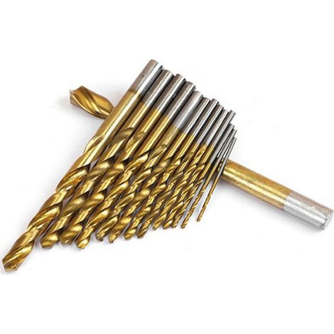 Kit de 99 forets hélicoïdaux HSS à denture fine et revêtement titane pour la construction et le travail du bois (1/5)