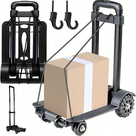 Chariot de transport pliable avec poignée télescopique 40 kg (1/5)
