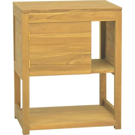 Badschrank 60x40x75 cm Massivholz Teak