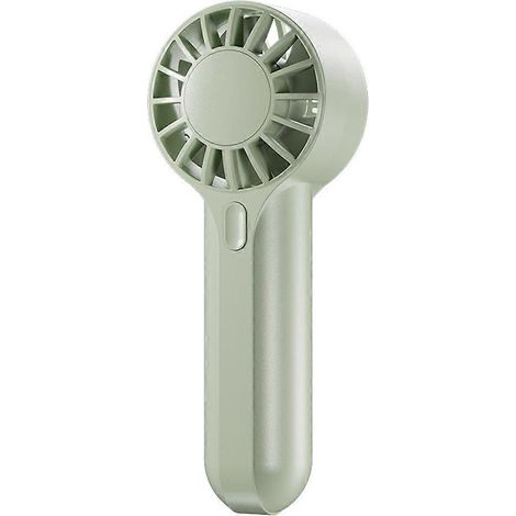 Mini ventilateur portable rechargeable par USB, puissant et facile à utiliser à la main ou sur un bureau, vert. (1/5)