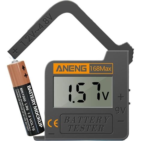 ANNENG BATTERY TESTER 168MAX Digital Display Voltage Check Capacity Test Universal for AAA AA Button Battery Check (1/5)