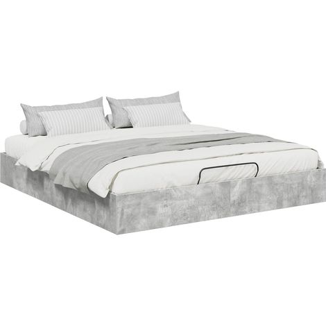 Maison Exclusive - Letto ottomano Grigio Cemento 160 x 200 cm Legno ingegnerizzato