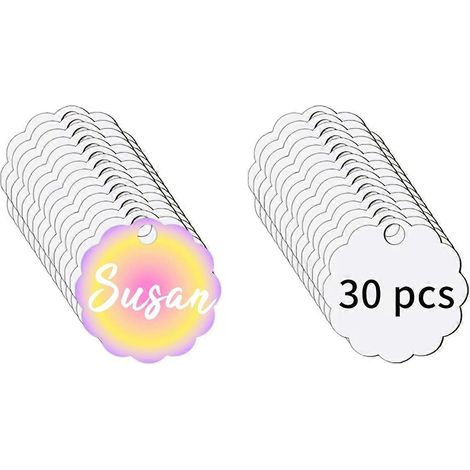 30 plaques nominatives vierges en carton rigide pour sublimation, pour tasses de 40 oz. (1/5)