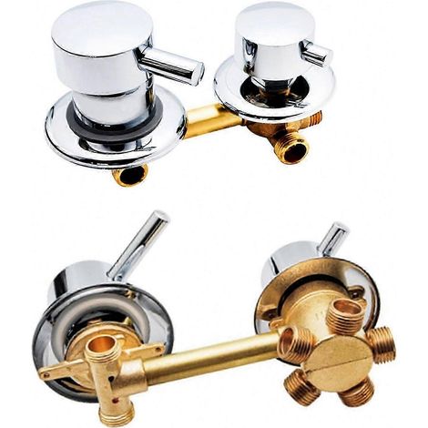 Mitigeur thermostatique en laiton massif 2/3/4/5 voies pour douche, baignoire et hammam. Filetage 5 voies 9 cm (1/5)