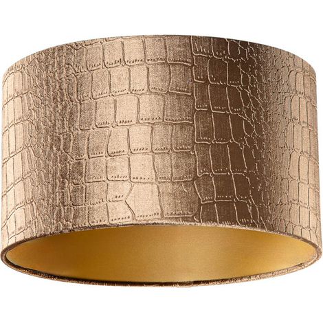 Velvet Lampshade Crocodile Design with Gold Interior 35/35/20 (1/3)
