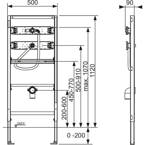 Ensemble urinoir TECEbase comprenant module d'urinoir avec fixation murale (1/2)