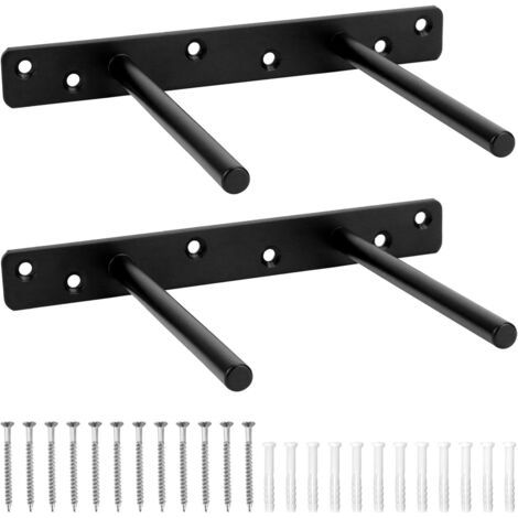 BUNTHAUS 2 Pièces 200mm Fixation Étagères Murale Invisible Supports Étagères Flottante en Fer Solide (1/5)